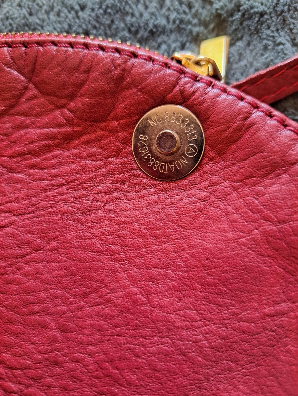 Vera Pelle Wine Red Crossbody Tassel Flap Bag - Picture 11 of 11